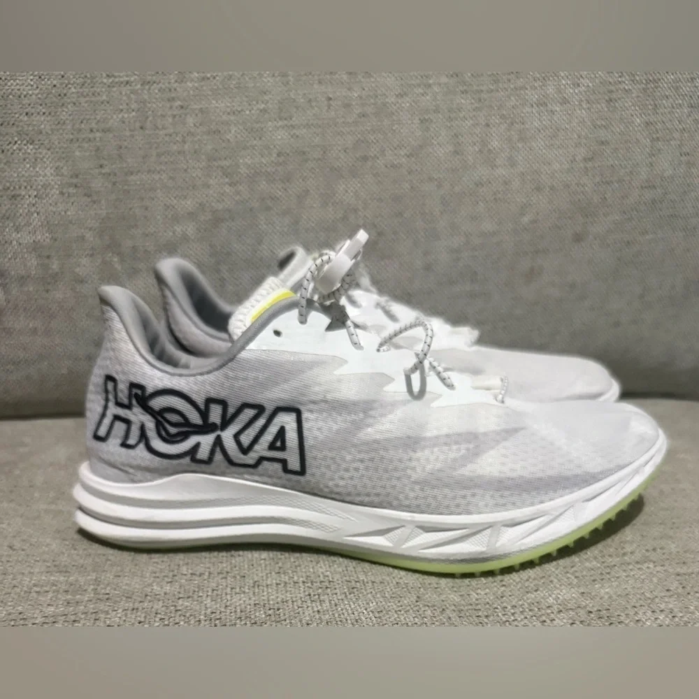Hoka White and Gray Athletic Shoes